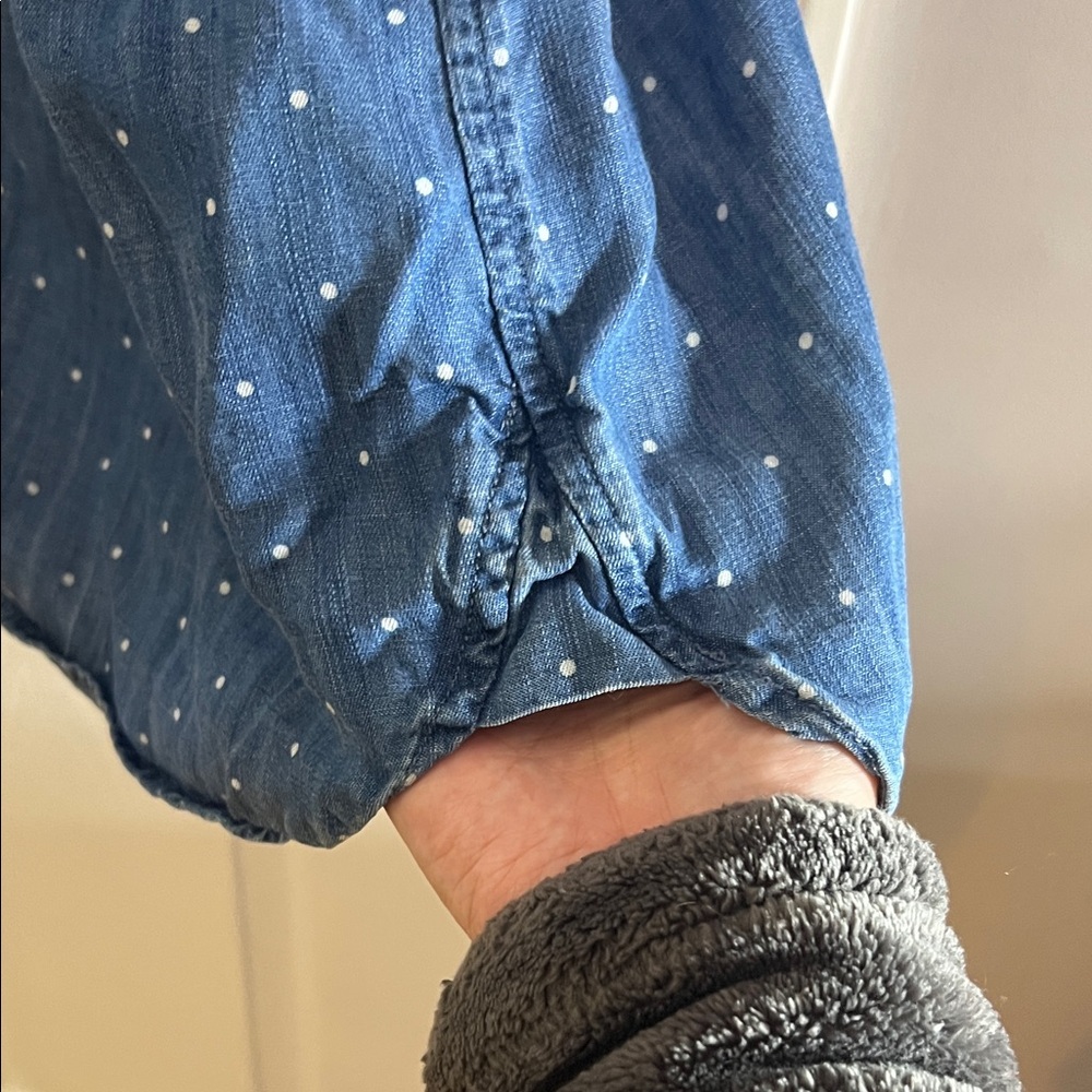 🚨Philosophy Blue Chambray Dress Polka Dots w Pockets🚨 - Picture 4 of 7